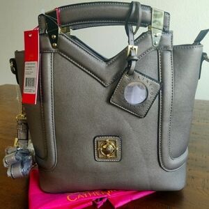NWT Catherine Malandrino Florence Tote bag Pewter Color